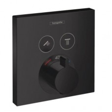 Baterie cada dus termostatata Hansgrohe ShowerSelect negru matt 15763670